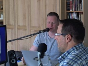 Author Matt Bailey and Michael Stebbins Recording in the OMCP Studio