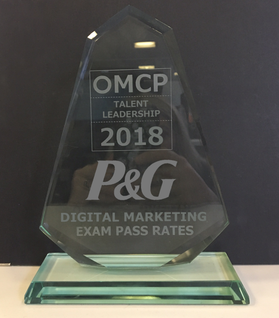 OMCP Talend Leadership Award Digital Marketing Certification to P&G